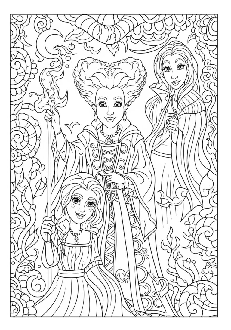 Hocus Pocus Movie Coloring Page