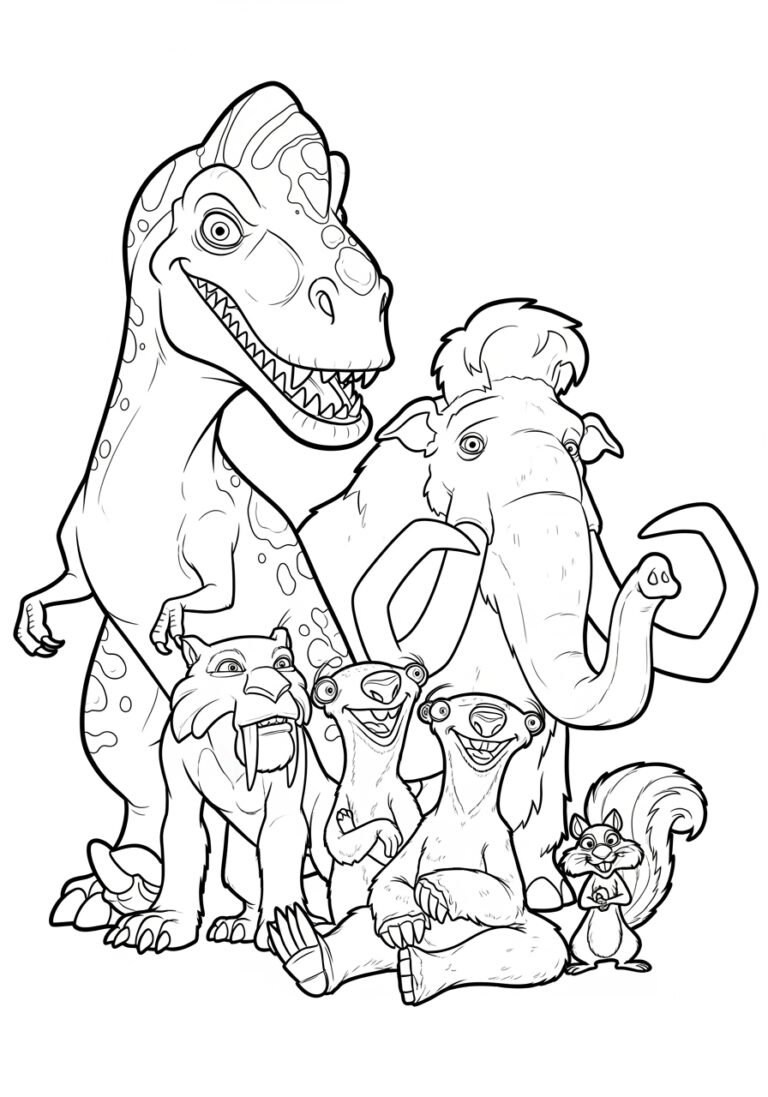 Ice Age Dinosaur Coloring Page