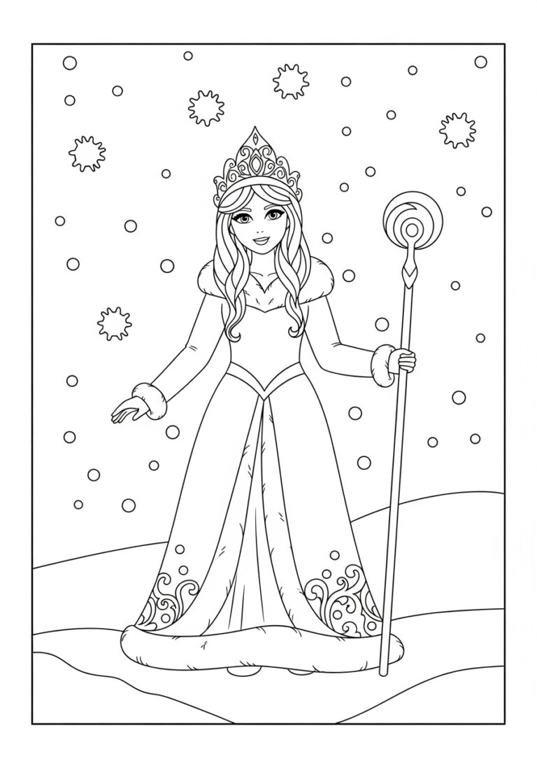Ice Princess Coloring Page