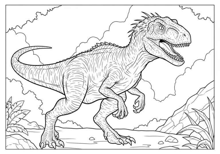 Indoraptor Jurassic World Coloring Page