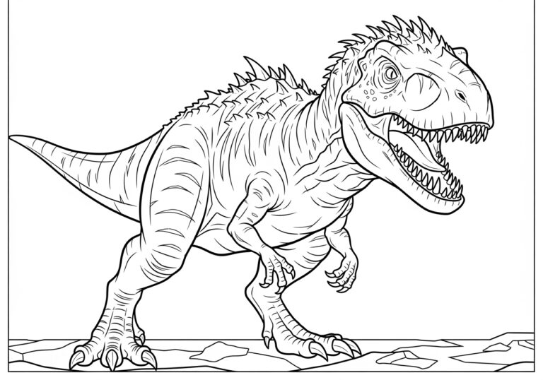 Jurassic World Coloring Page: Indominus Rex