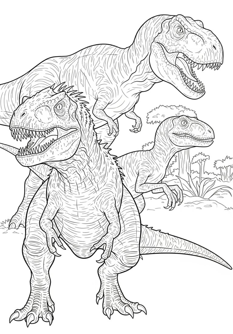 Jurassic World Dinosaur Coloring Page