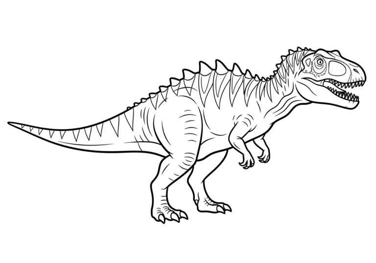 Jurassic World Giganotosaurus Coloring Page