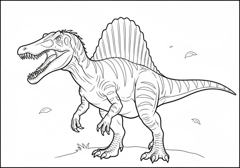 Jurassic World Spinosaurus Coloring Page