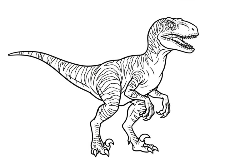 Jurassic World Velociraptor Blue Coloring Page