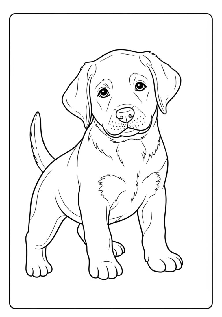 Labrador Puppy Coloring Page