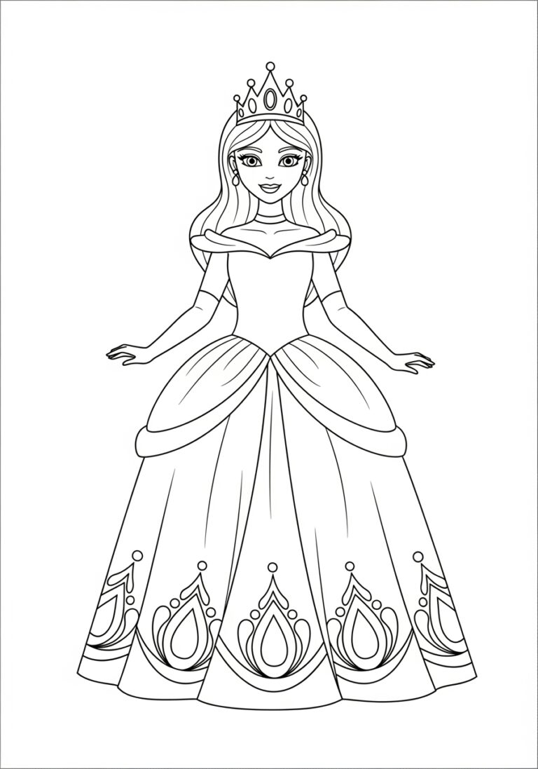 Large Princess Coloring Page