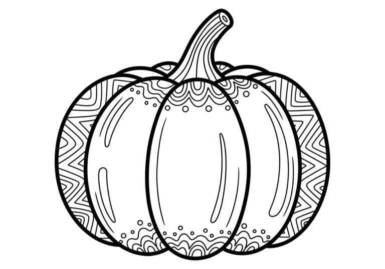 Large Pumpkin Coloring Page