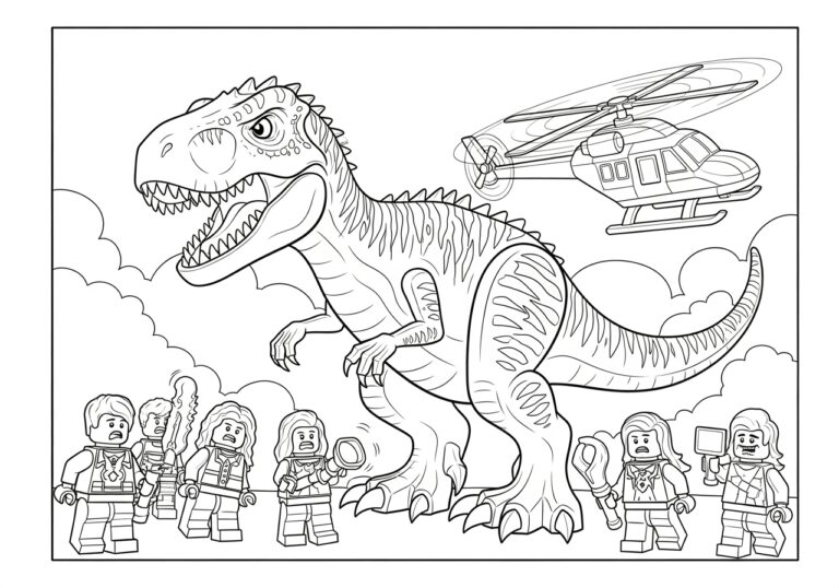 Lego Indominus Rex Coloring Page to Print