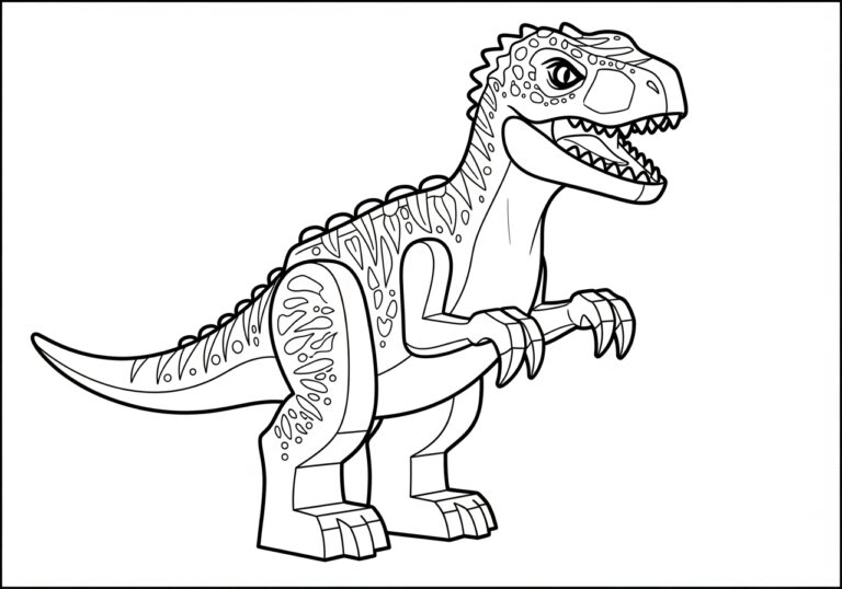 Lego Indoraptor Coloring Page