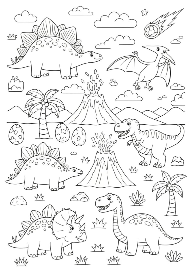 Little Dinosaur Coloring Page