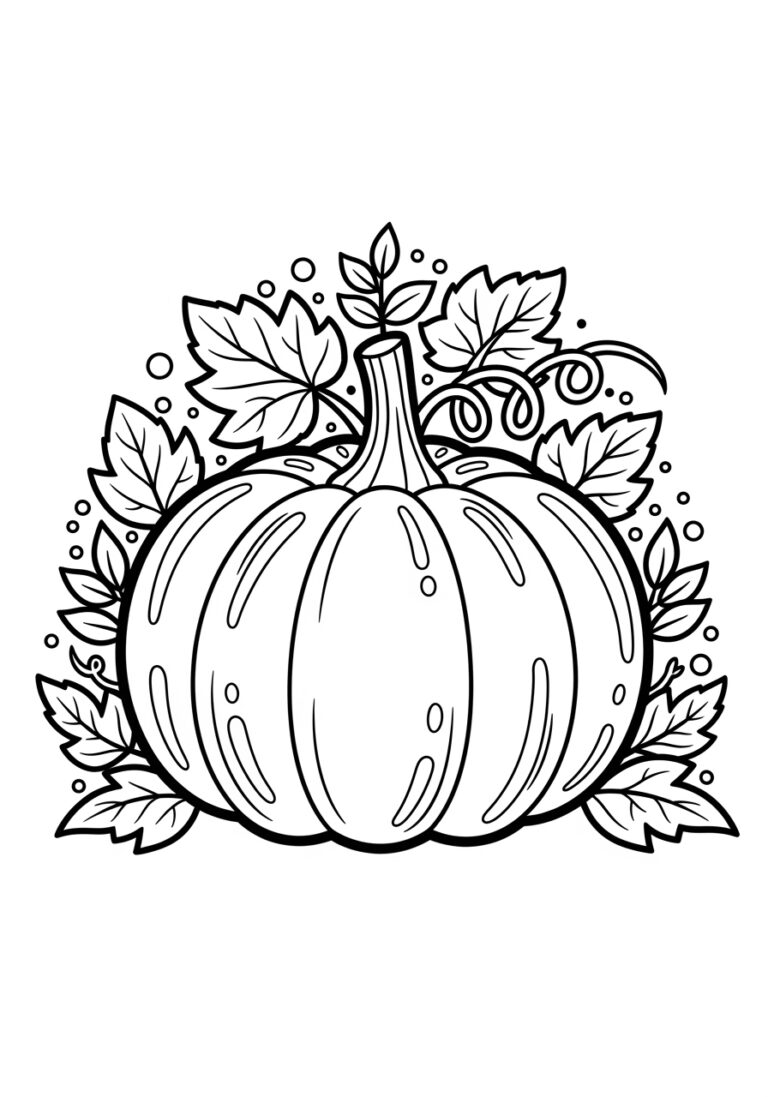 Little Pumpkin Coloring Page to Print and Color