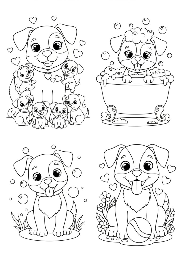 Little Puppy Coloring Page