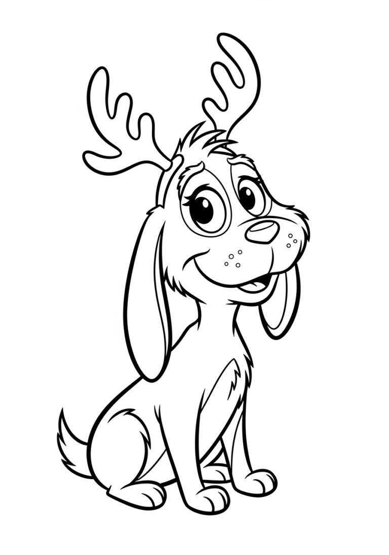 Max Dog Grinch Coloring Page