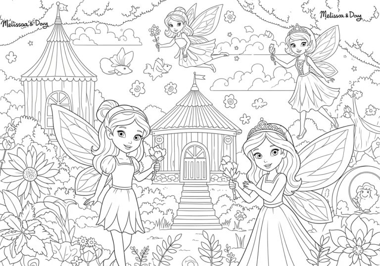 Melissa and Doug Jumbo Princess Fairy Coloring Page
