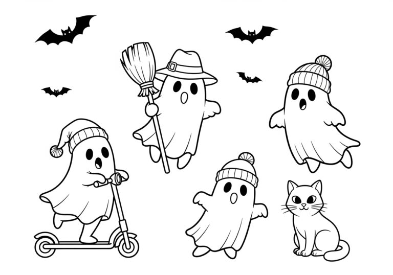 Mini Halloween Coloring Book to Print and Enjoy