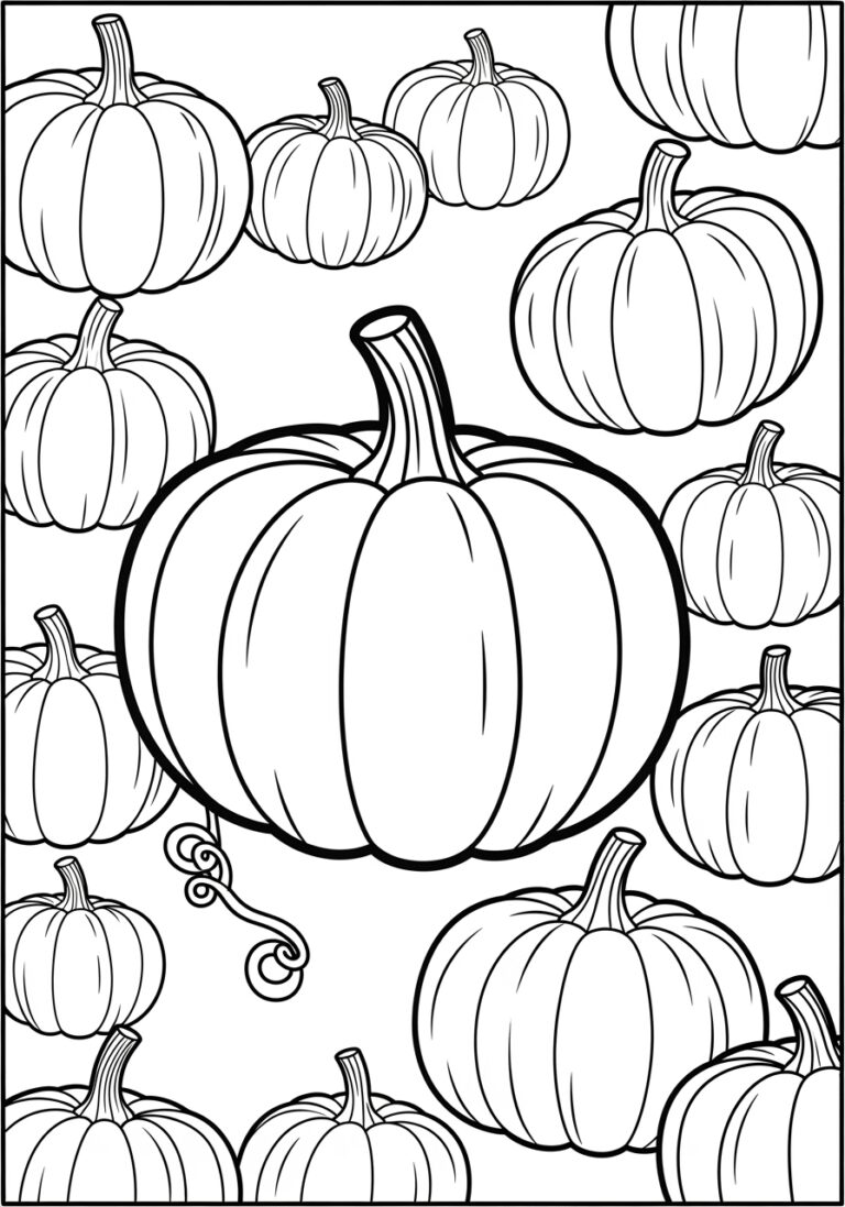 Mini Pumpkin Coloring Page