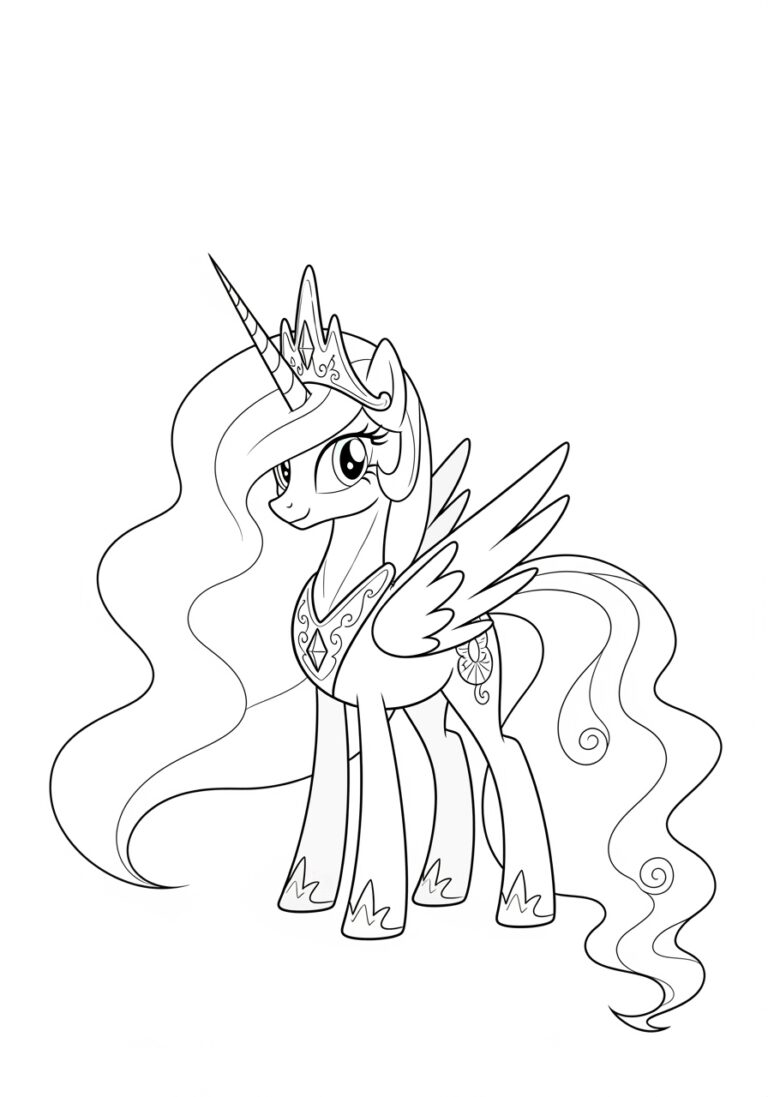 My Little Pony Coloring Page Princess Celestia