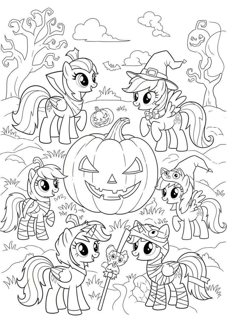 My Little Pony Halloween Coloring Page
