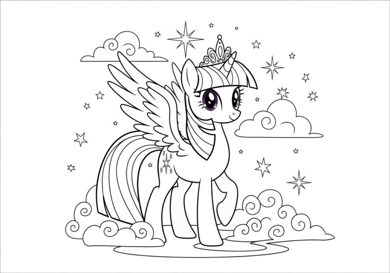 My Little Pony Princess Twilight Sparkle Coloring Page