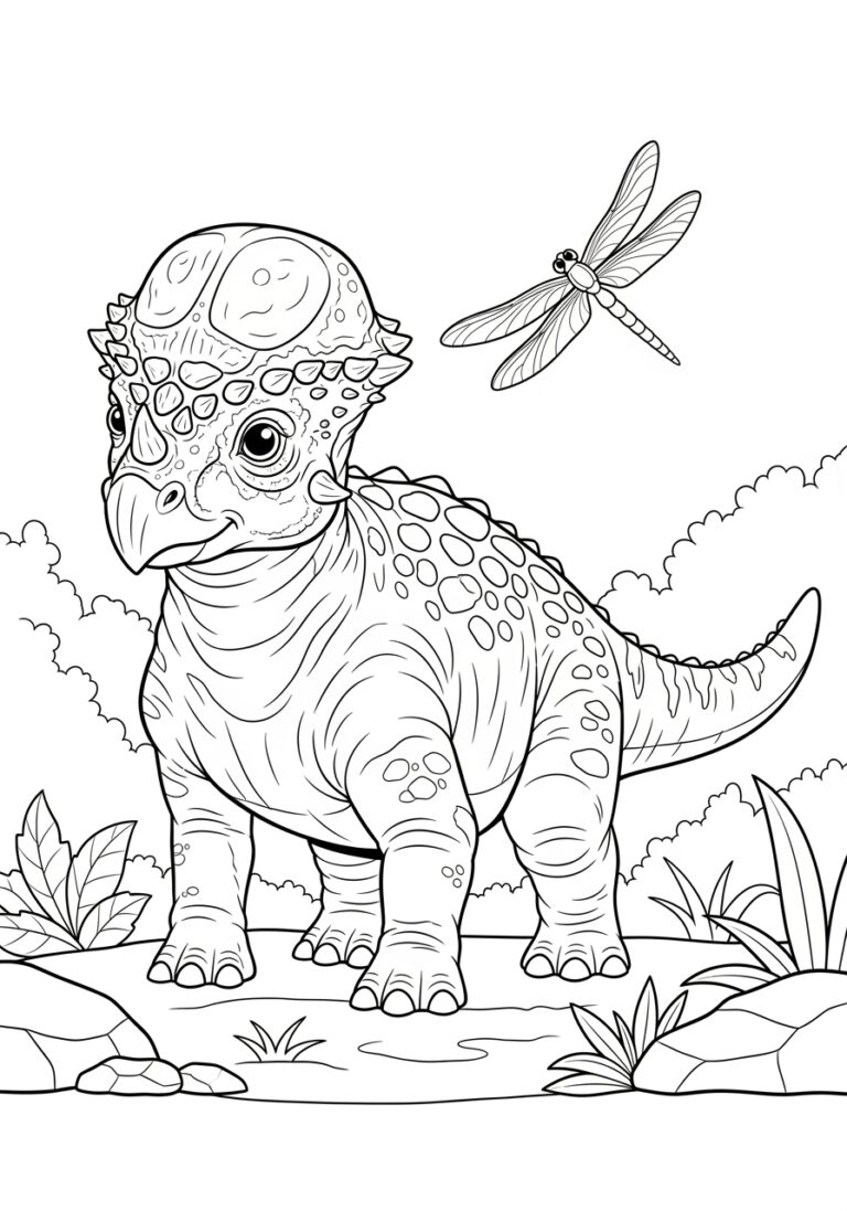 Pachycephalosaurus Picture to Print Out and Color