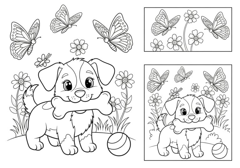 Picture of a Puppy to Colour