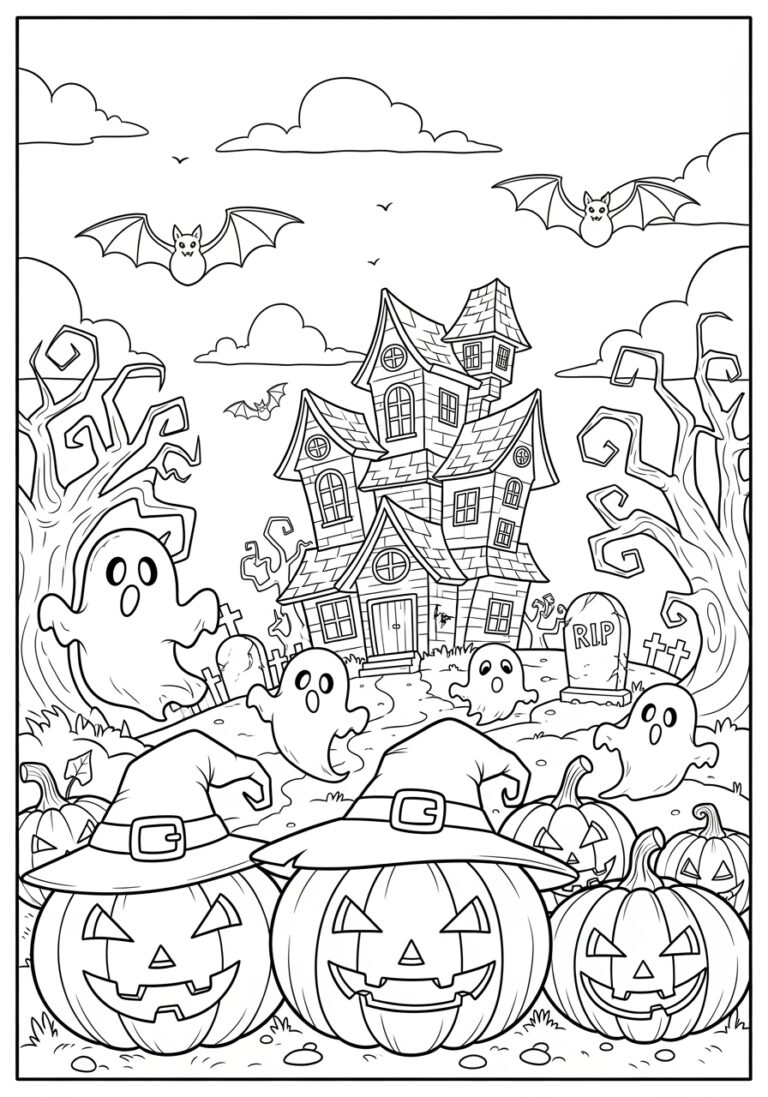 Pinterest Halloween Coloring Page