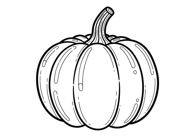 Plain Pumpkin Coloring Page