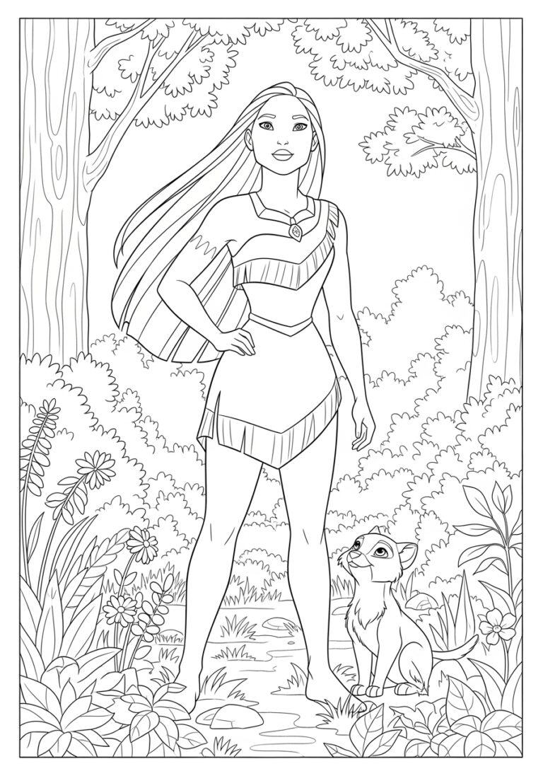 Pocahontas Coloring Page