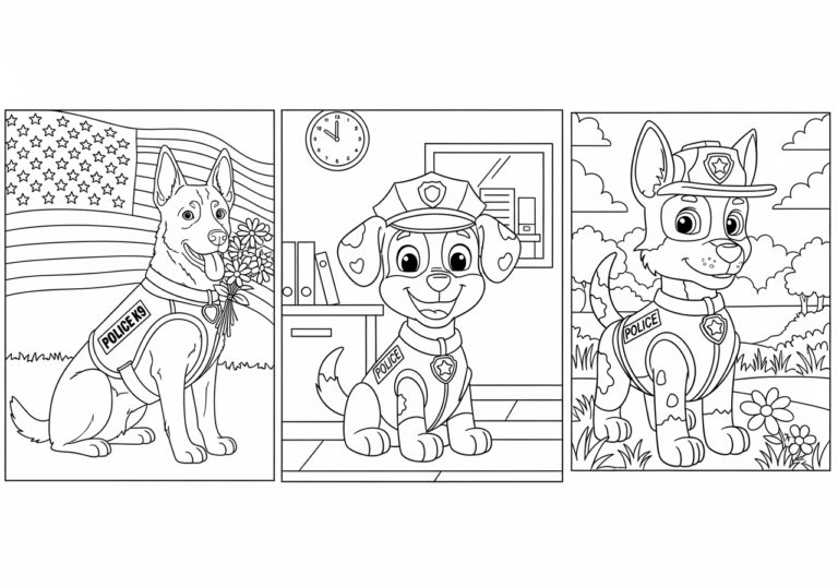 Police Dog Coloring Page