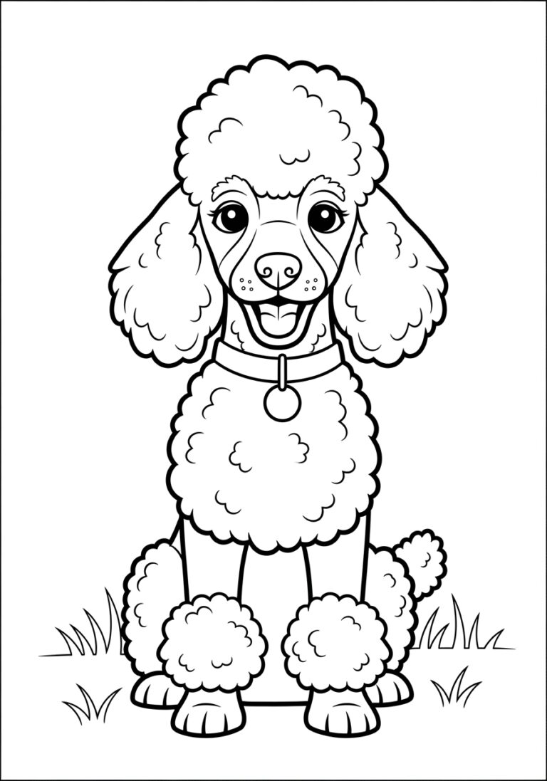 Poodle Dog Coloring Page