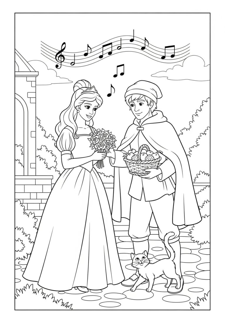 Princess and the Pauper Coloring Page