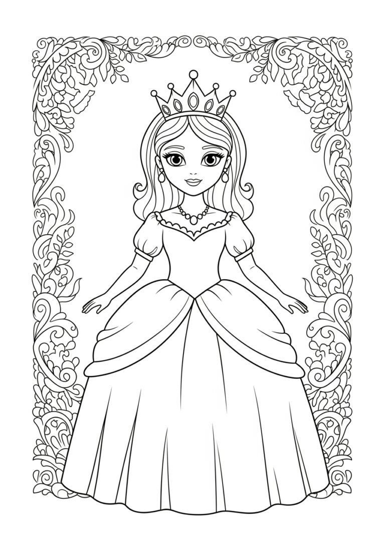 Princess Coloring Worksheet