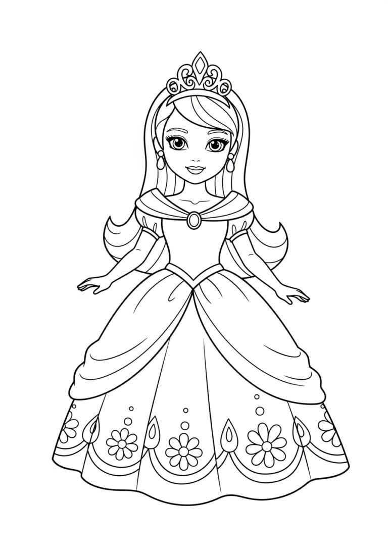 Princess Doll Coloring Page