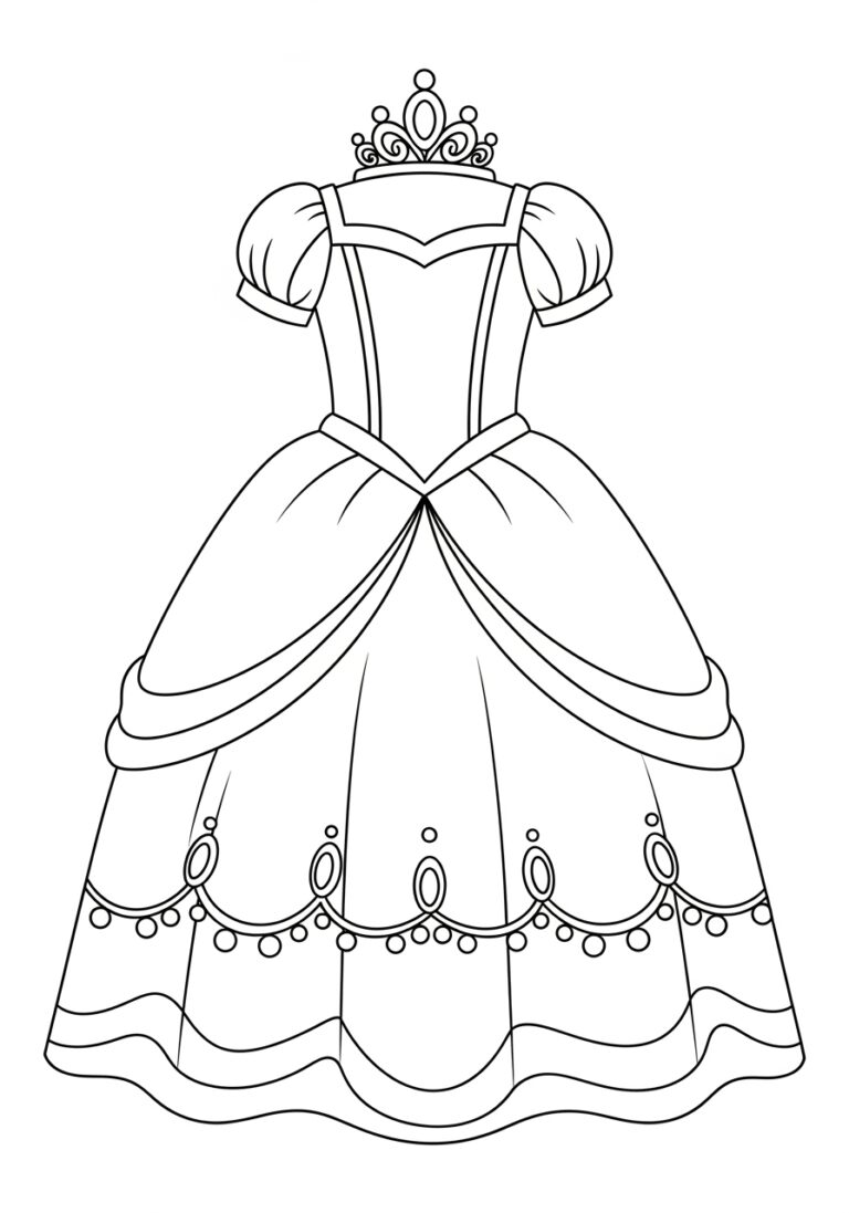 Princess Dress Coloring Page