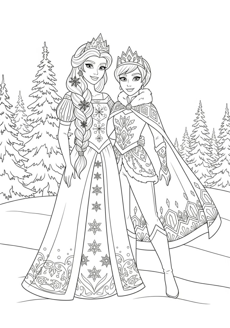 Princess Frozen 2 Coloring Page