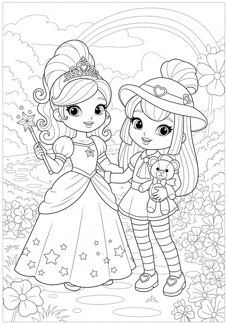 Princess Kiki Rainbow Ruby Coloring Page