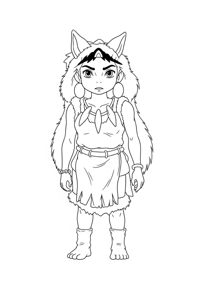 Princess Mononoke Coloring Page