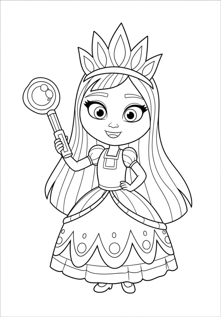 Princess Poppy Coloring Page