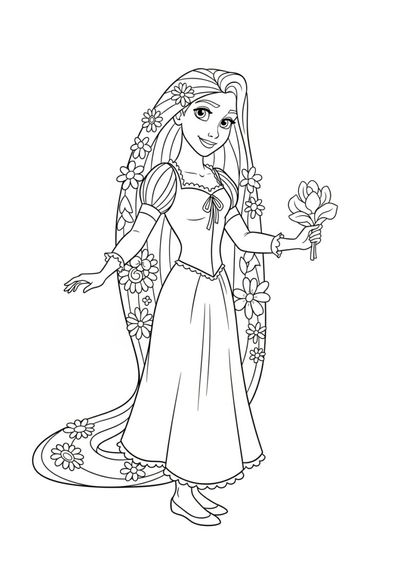 Princess Rapunzel Coloring Page