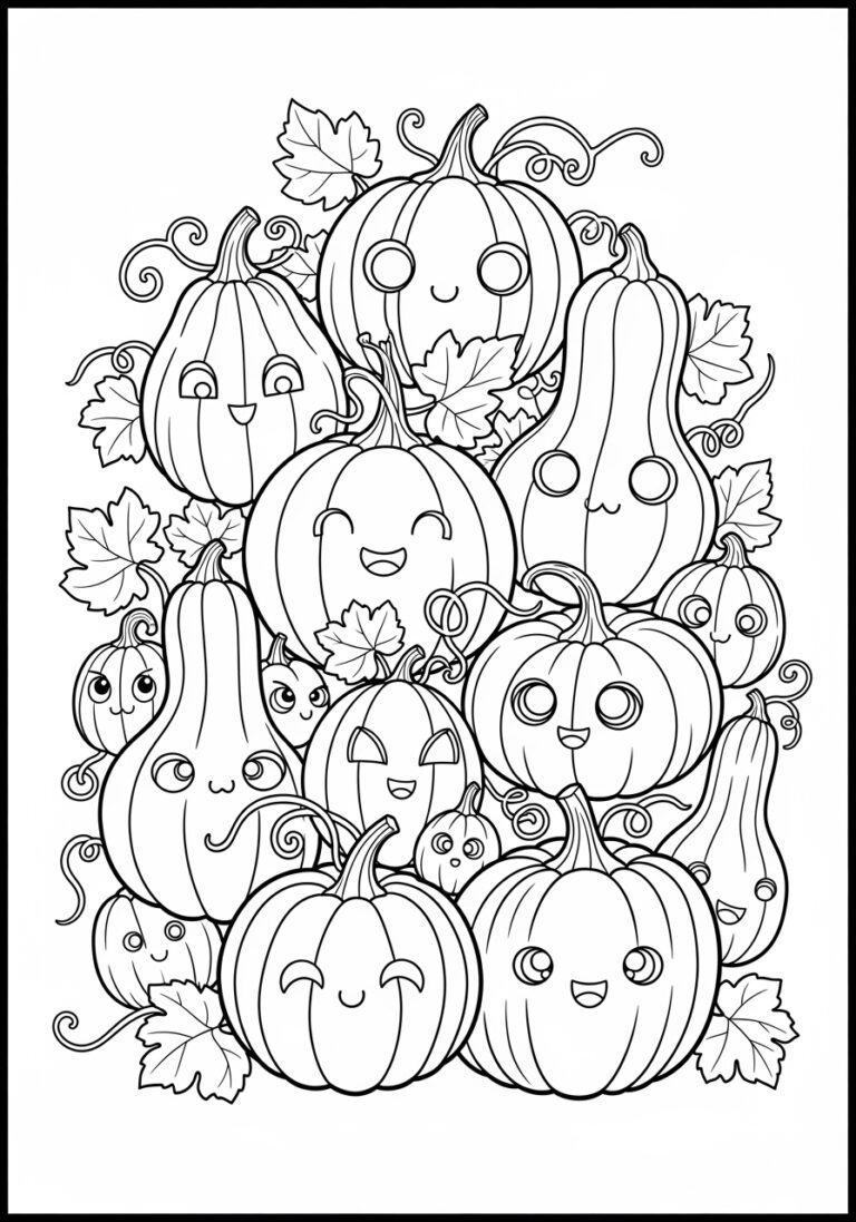 Printable Color Pumpkin to Enjoy and Explore
