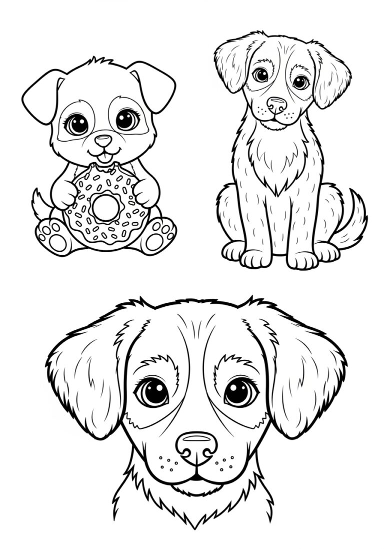 Printable Dog Drawing to Color