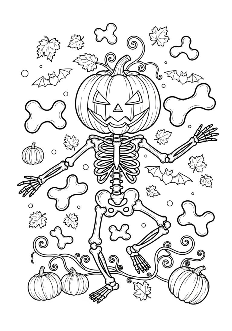 Pumpkin Bone Coloring Page