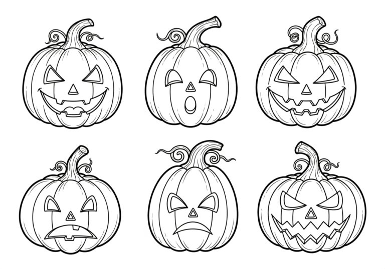 Pumpkin Face Coloring Page