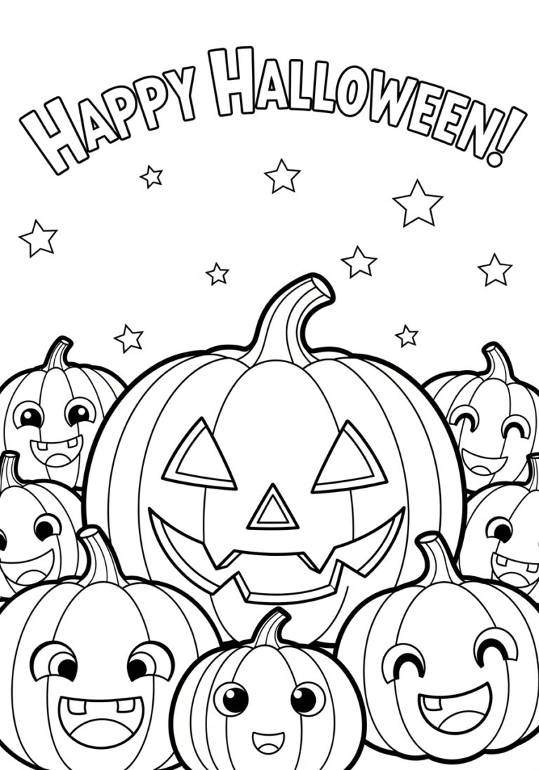 Pumpkin Halloween Printable Coloring Page