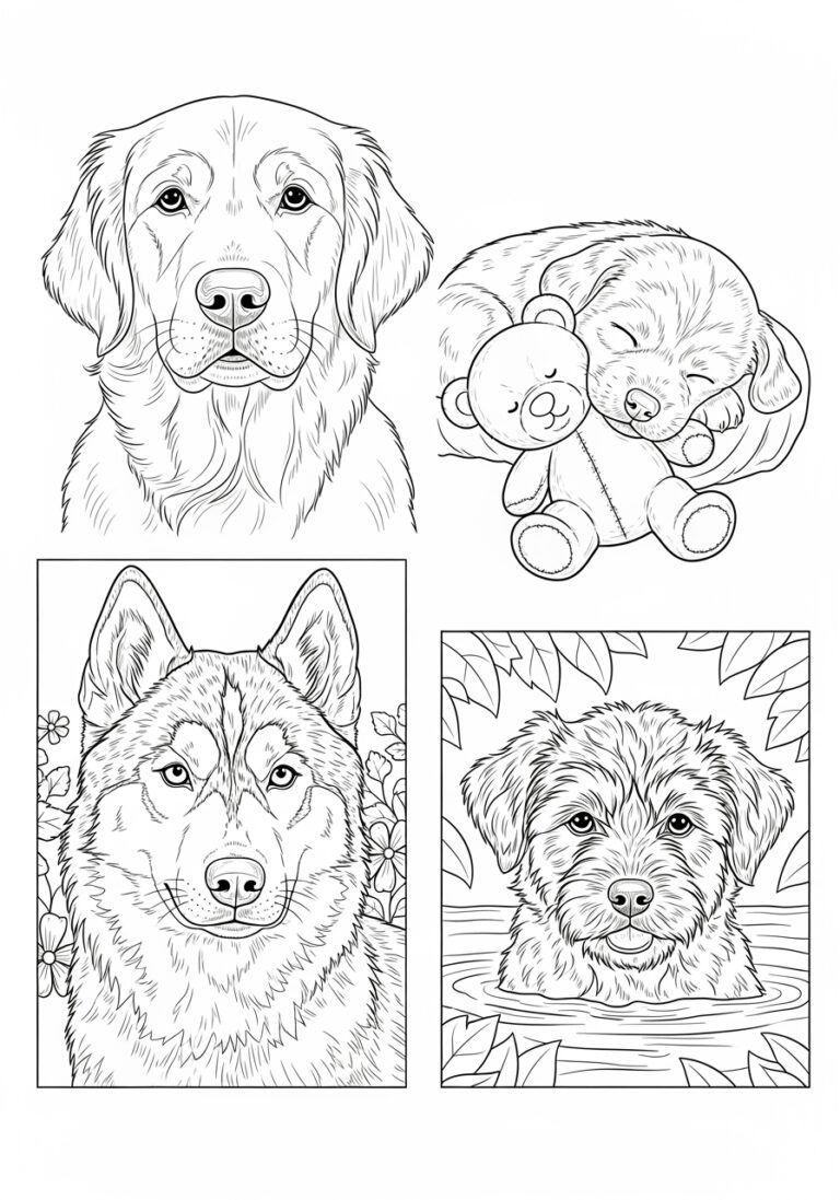 Real Dog Coloring Page