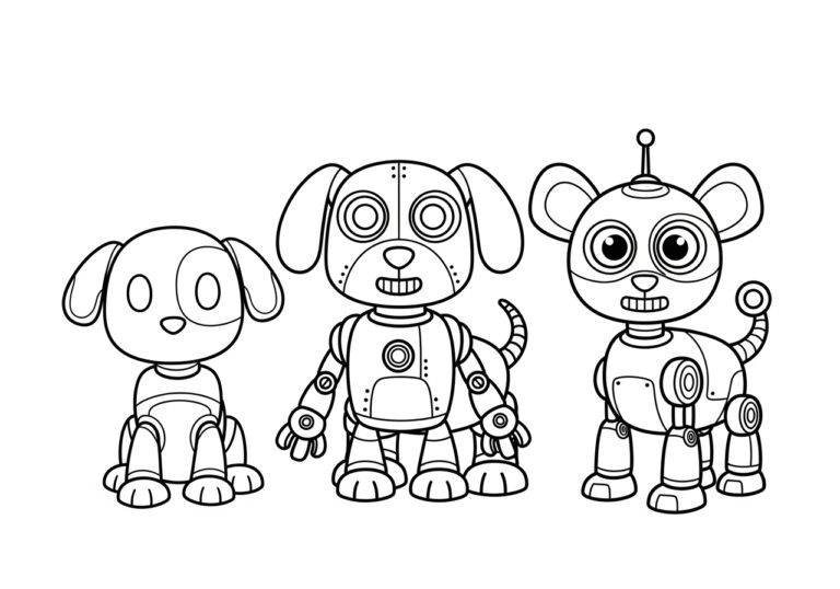 Robot Dog Coloring Page
