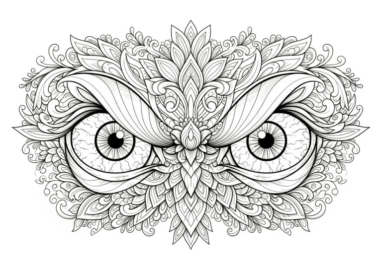 Scary Eye Coloring Page