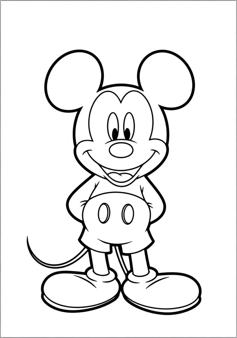 Scary Mickey Mouse Coloring Page