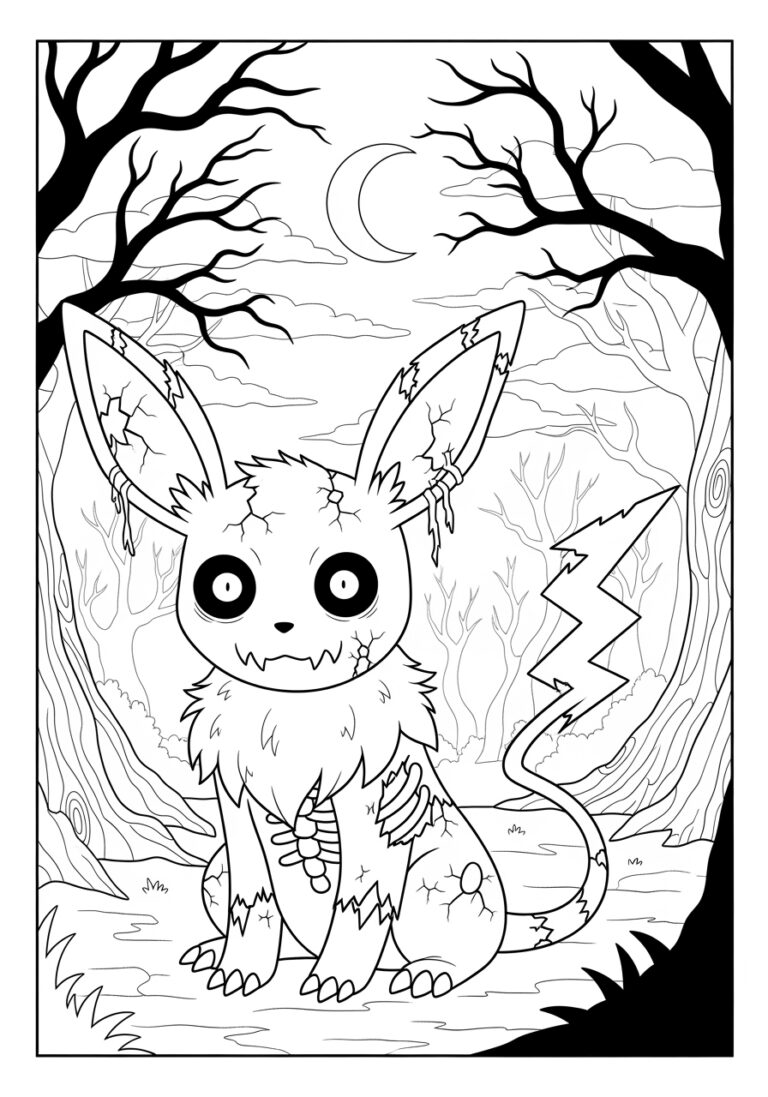 Scary Pokemon Coloring Page